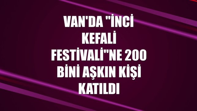 Van'da "İnci Kefali Festivali"ne 200 bini aşkın kişi katıldı