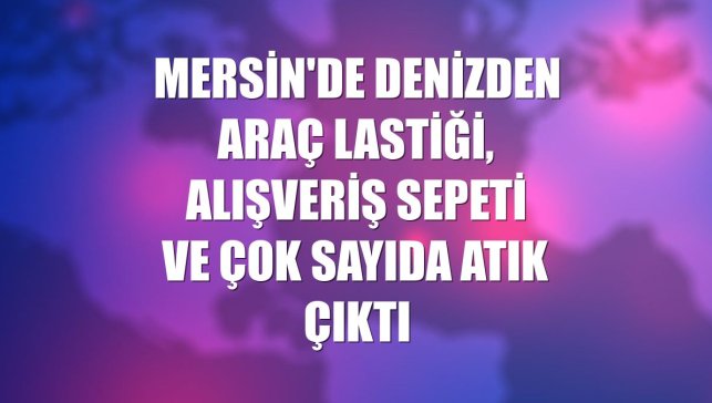 Mersin'de denizden araç lastiği, alışveriş sepeti ve çok sayıda atık çıktı