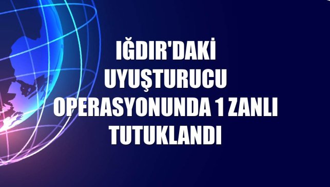 Iğdır'daki uyuşturucu operasyonunda 1 zanlı tutuklandı
