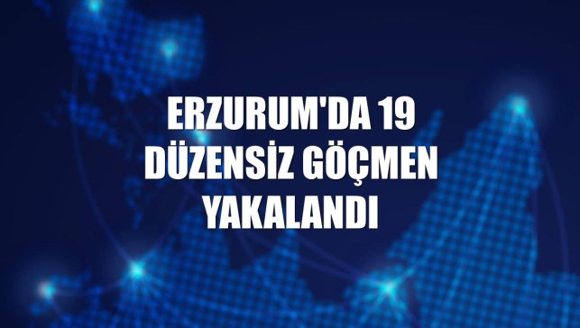 Erzurum'da 19 düzensiz göçmen yakalandı