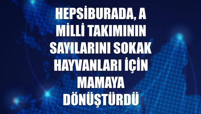 Hepsiburada, A Milli Takımının sayılarını sokak hayvanları için mamaya dönüştürdü