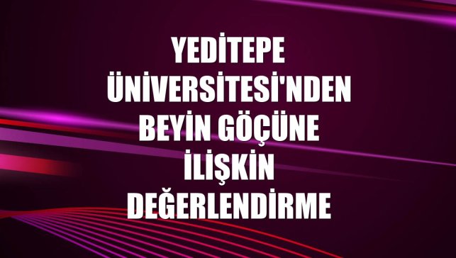 Yeditepe Üniversitesi'nden beyin göçüne ilişkin değerlendirme