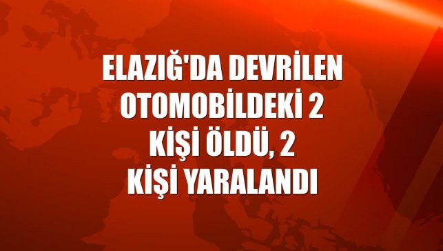 Elazığ'da devrilen otomobildeki 2 kişi öldü, 2 kişi yaralandı