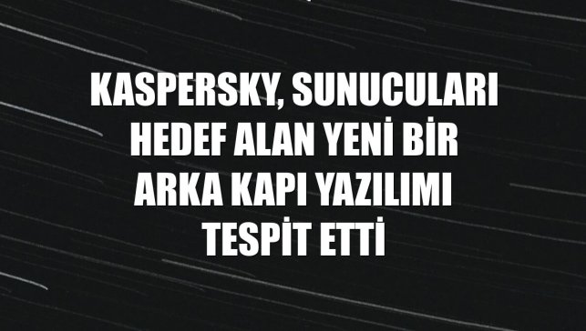 Kaspersky, sunucuları hedef alan yeni bir arka kapı yazılımı tespit etti