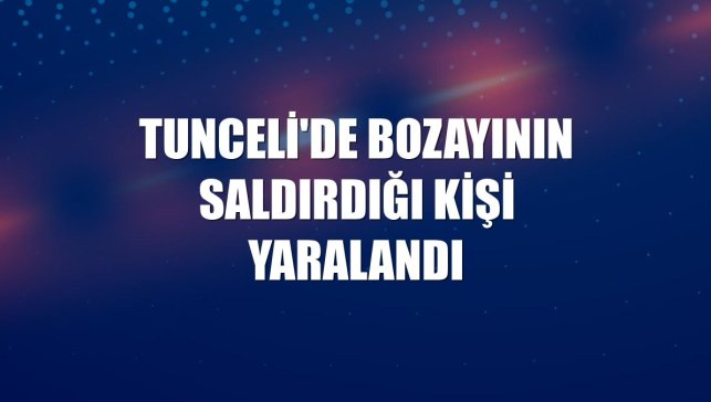 Tunceli'de bozayının saldırdığı kişi yaralandı