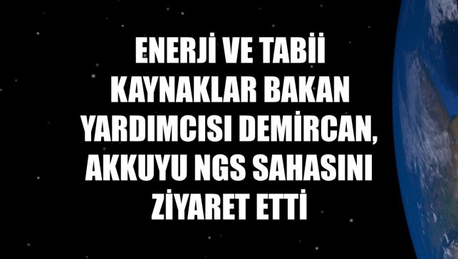 Enerji ve Tabii Kaynaklar Bakan Yardımcısı Demircan, Akkuyu NGS sahasını ziyaret etti