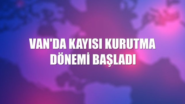 Van'da kayısı kurutma dönemi başladı
