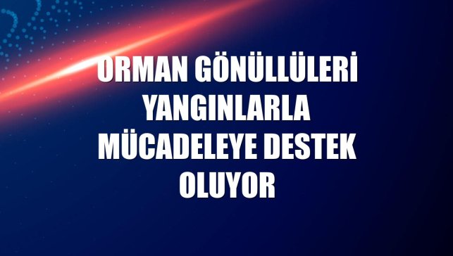 Orman gönüllüleri yangınlarla mücadeleye destek oluyor