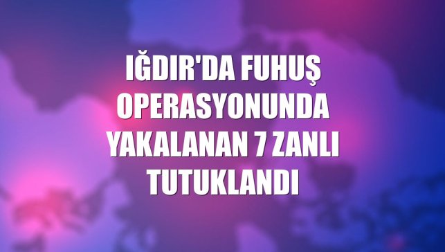 Iğdır'da fuhuş operasyonunda yakalanan 7 zanlı tutuklandı