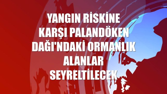 Yangın riskine karşı Palandöken Dağı'ndaki ormanlık alanlar seyreltilecek