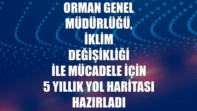 Orman Genel Müdürlüğü, iklim değişikliği ile mücadele için 5 yıllık yol haritası hazırladı