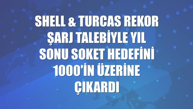 Shell & Turcas rekor şarj talebiyle yıl sonu soket hedefini 1000'in üzerine çıkardı