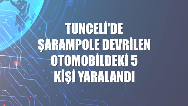 Tunceli'de şarampole devrilen otomobildeki 5 kişi yaralandı
