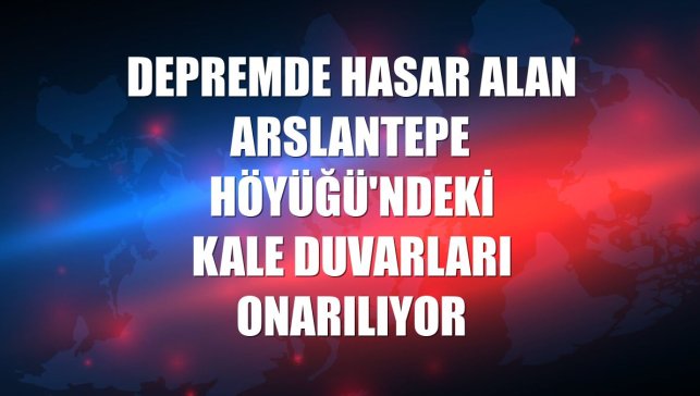 Depremde hasar alan Arslantepe Höyüğü'ndeki kale duvarları onarılıyor