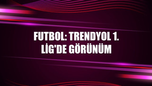 Futbol: Trendyol 1. Lig'de görünüm