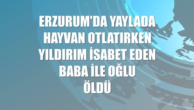 Erzurum'da yaylada hayvan otlatırken yıldırım isabet eden baba ile oğlu öldü