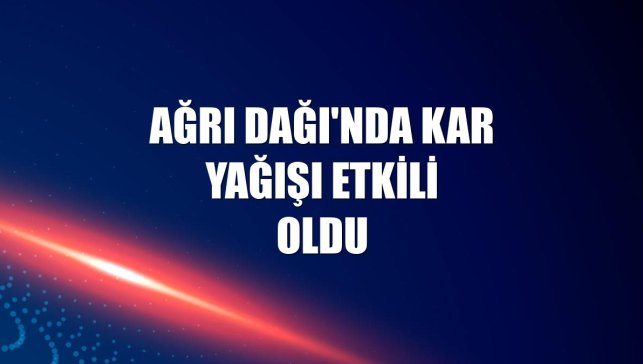Ağrı Dağı'nda kar yağışı etkili oldu