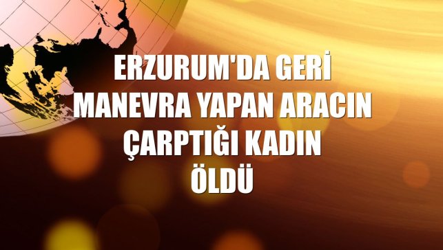 Erzurum'da geri manevra yapan aracın çarptığı kadın öldü