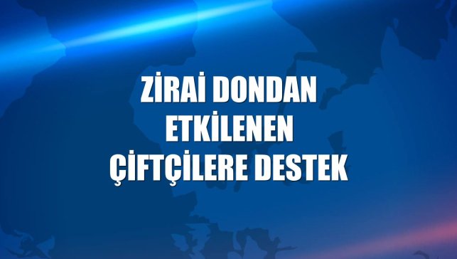 Zirai dondan etkilenen çiftçilere destek