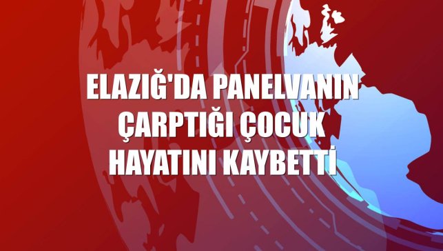 Elazığ'da panelvanın çarptığı çocuk hayatını kaybetti