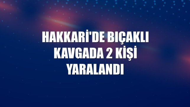 Hakkari'de bıçaklı kavgada 2 kişi yaralandı