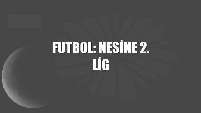 Futbol: Nesine 2. Lig