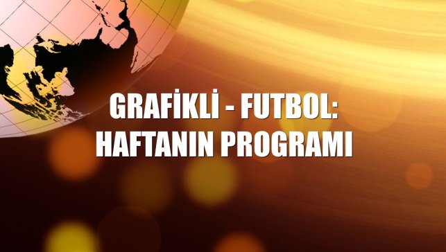 GRAFİKLİ - Futbol: Haftanın programı