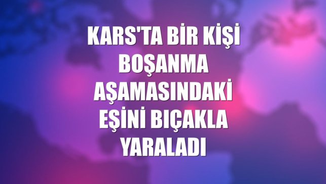 Kars'ta bir kişi boşanma aşamasındaki eşini bıçakla yaraladı
