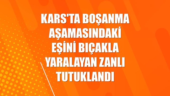 Kars'ta boşanma aşamasındaki eşini bıçakla yaralayan zanlı tutuklandı
