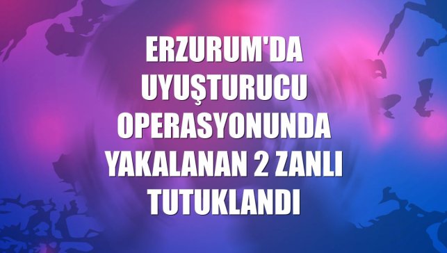 Erzurum'da uyuşturucu operasyonunda yakalanan 2 zanlı tutuklandı