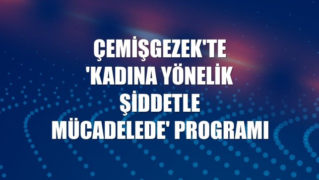 Çemişgezek'te 'Kadına Yönelik Şiddetle Mücadelede' programı