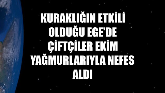 Kuraklığın etkili olduğu Ege'de çiftçiler ekim yağmurlarıyla nefes aldı