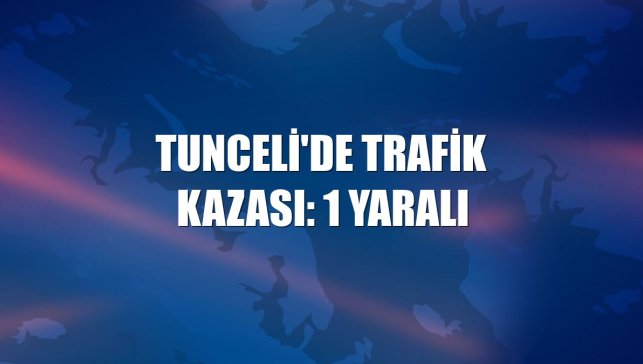 Tunceli'de trafik kazası: 1 yaralı