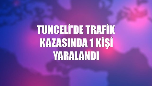 Tunceli'de trafik kazasında 1 kişi yaralandı
