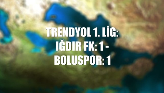 Trendyol 1. Lig: Iğdır FK: 1 - Boluspor: 1