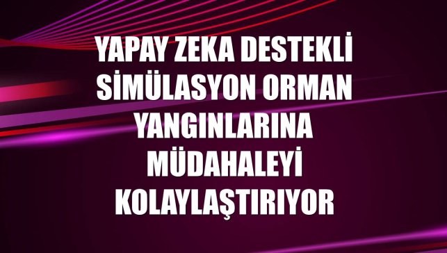 Yapay zeka destekli simülasyon orman yangınlarına müdahaleyi kolaylaştırıyor