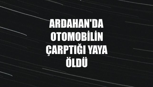 Ardahan'da otomobilin çarptığı yaya öldü