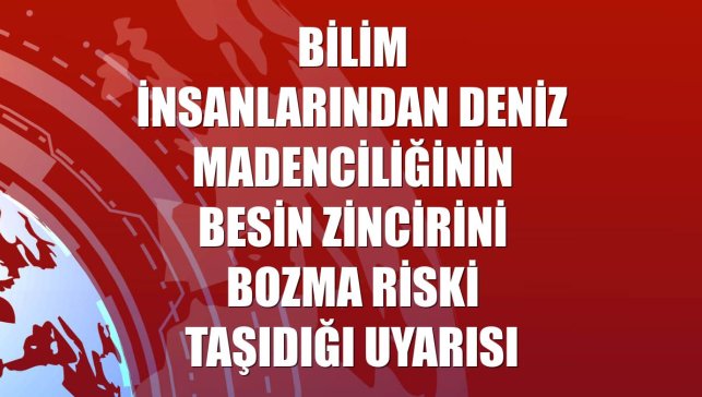 Bilim insanlarından deniz madenciliğinin besin zincirini bozma riski taşıdığı uyarısı