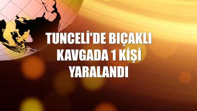 Tunceli'de bıçaklı kavgada 1 kişi yaralandı