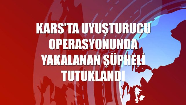 Kars'ta uyuşturucu operasyonunda yakalanan şüpheli tutuklandı