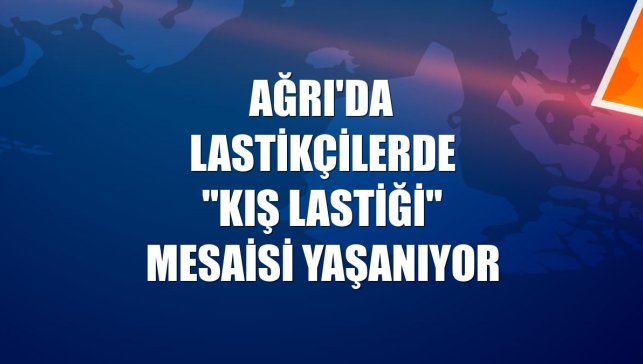 Ağrı'da lastikçilerde "kış lastiği" mesaisi yaşanıyor