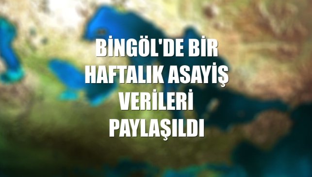 Bingöl'de bir haftalık asayiş verileri paylaşıldı