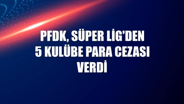 PFDK, Süper Lig'den 5 kulübe para cezası verdi
