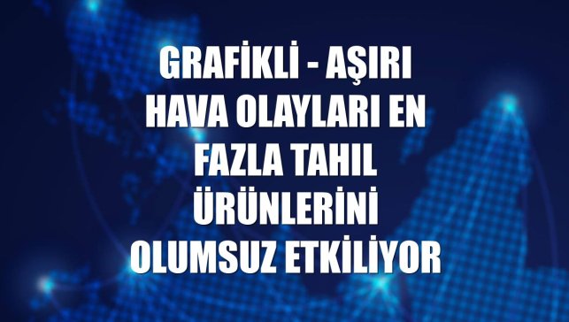 GRAFİKLİ - Aşırı hava olayları en fazla tahıl ürünlerini olumsuz etkiliyor