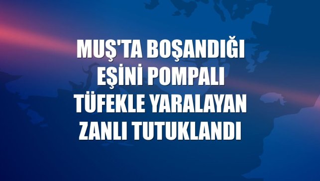 Muş'ta boşandığı eşini pompalı tüfekle yaralayan zanlı tutuklandı