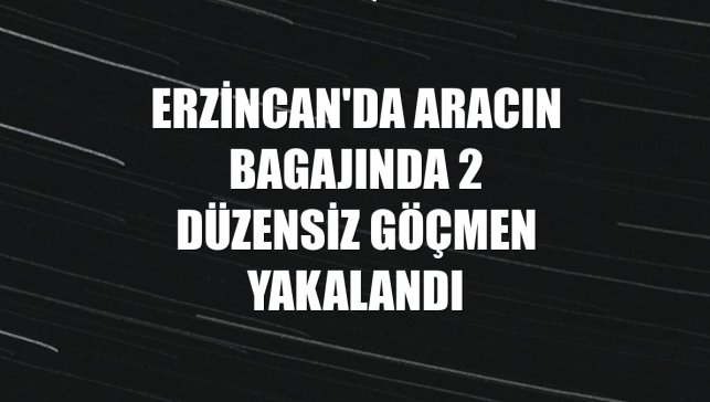 Erzincan'da aracın bagajında 2 düzensiz göçmen yakalandı