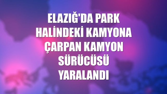 Elazığ'da park halindeki kamyona çarpan kamyon sürücüsü yaralandı