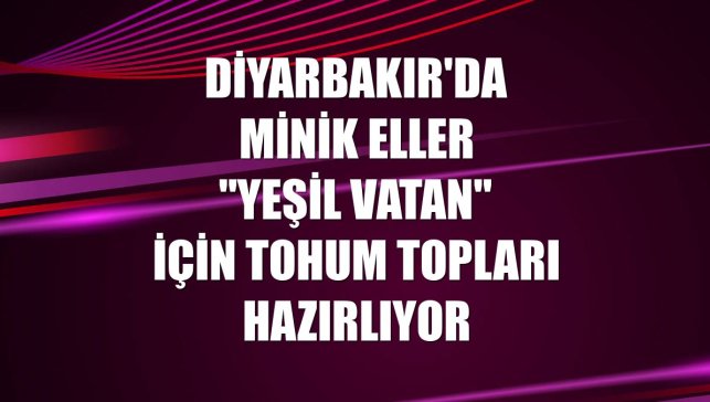 Diyarbakır'da minik eller "yeşil vatan" için tohum topları hazırlıyor