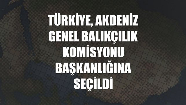 Türkiye, Akdeniz Genel Balıkçılık Komisyonu Başkanlığına seçildi