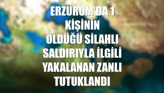 Erzurum'da 1 kişinin öldüğü silahlı saldırıyla ilgili yakalanan zanlı tutuklandı
